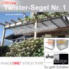 SHADEONE® STRUCTURE mit Wandspannhalter - Twister-Segel